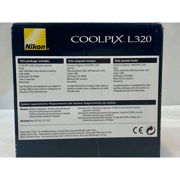 Nikon COOLPIX L320 16.1MP Digital Camera Black 26X Optical Zoom Wide Tested - Picture 6 of 10